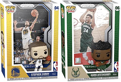 NBA Trading Cards Pop! Figure Panini Prizm Basketball All-Stars Stephen Curry & Giannis Antetokounmpo