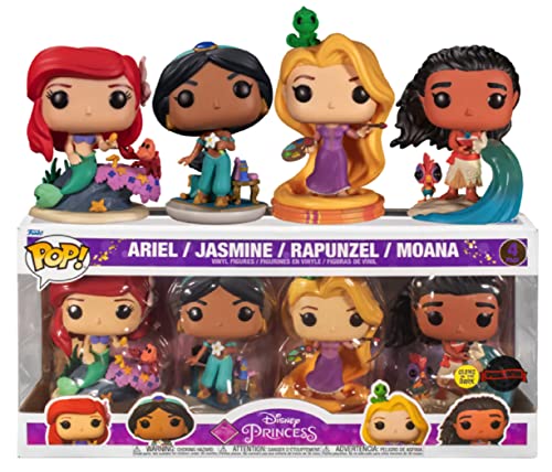 Funko Pop! Disney Princess - Ultimate Princess Glow 4-Pack