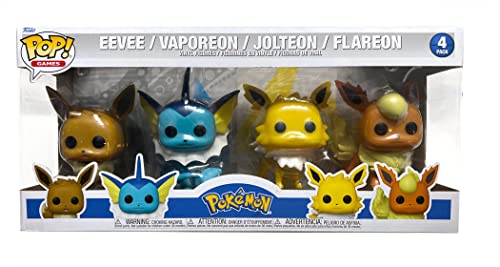 Funko Pop! Pokemon - Ultimate 4-Pack Eevee, Vaporeon, Jolteon, Flareon