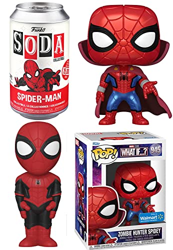 Web Spider Hero Soda Pack No Way Home Spider-Man Figure Can Bundled with Exclusive Marvel What If... ? Zombie Hunter Spidey Metallic Pop! 2-Items