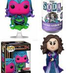 Witches Double Exclusive Pop! Figure Wandavision Scarlet Witch (Blacklight) Bundled with Agatha Harkness Soda Can Character 2 Items Witches Double Exclusive Pop! Figure Wandavision Scarlet Witch (Blacklight) Bundled with Agatha Harkness Soda Can Character 2 Items