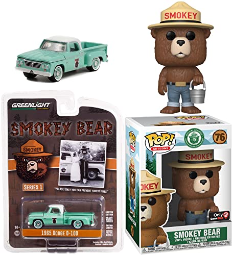 Forrest Woods Character Figure Mascot Exclusive Bucket Edition Bundled with Smokey The Bear Pop! Vinyl + Ranger Truck Only You!... 2 Items