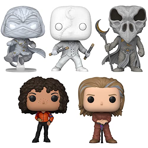 Funko Pop! Marvel: Moon Knight Collectors Set- Jumping Knight, Khonshu, Layla El-Faouly, Arthur Harrow, and Mr. Knight