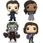 Funko Pop! Marvel Movies: Doctor Strange in The Multiverse of Madness Collectors Set - 4 Figure Set Includes: America Chavez in Cloak, Sinister Strange, Dead Strange & Captain Carter