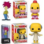 Exotic Homer Simpson Pop! Figure Exclusive Bundled with The Simpsons Belly Dancer + Glow Mr. Burns PX + Sideshow Bob Fig Pin! Display 3 Items