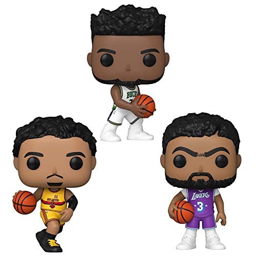 Funko Pop! NBA City Edition Collectors Set - 3 Figure Set Includes: Giannis Antetokounmpo, Trae Young & Anthony Davis