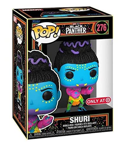 Funko Pop! Marvel Black Light Vinyl Figure Collection MCU Glow Toy (Shuri)