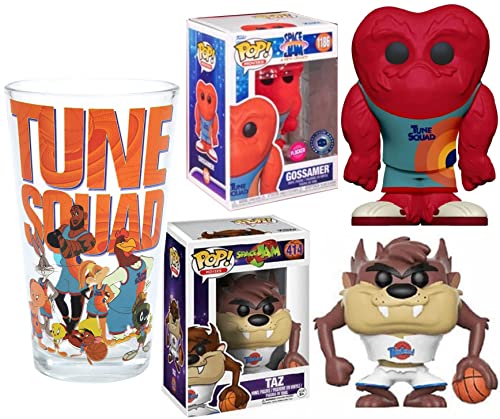 Space Monster Ball Jam 2 Tune Squad Figure Pop! Basketball Taz Legacy Bundled with Gossamer Exclusive + Character Pint 3 Items