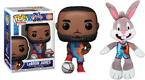 Lebron Bringing The Toons Into The Future Funko Bundle: A New Legacy B-Ball Buddies Bugs Bunny 8" + Funko Pop! Movies: Space Jam, A New Legacy Exclusive Lebron James 1091 (2 Items)