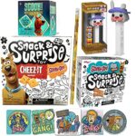 Where are You Scooby-Doo! Young Scoob Blind Snack Box Figure Bundled with + Comic Book Mystery Gang Stickers & Logo Pencil + Retro Ricochet Rabbit Cartoon & Stickers 4 Items
