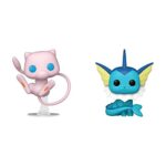 POP Funko Games: Pokemon - Mew,Multicolor,One Size & Pop! Games: Pokemon - Vaporeon Vinyl Figure