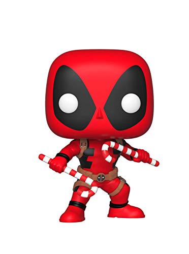 Funko Pop Marvel: Holiday - Deadpool with Candy Canes Collectible Figure, Multicolor