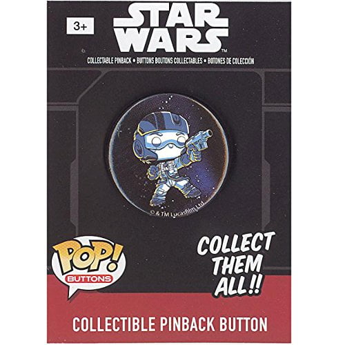 Star Wars Funko Collectible Pinback Buttons Episode 7 - POE Dameron (Black & White) (1.25 inch)
