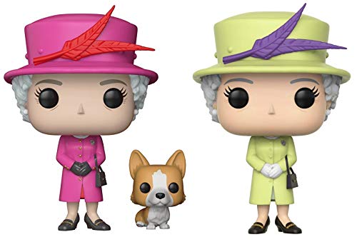 Funko Pop! Royals: Queen Elizabeth II Vinyl Figure Collection, 3.75" (Set of 2)
