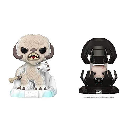 Funko Pop! Deluxe Star Wars: Battle at Echo Base Series - 6" Wampa, Amazon Exclusive, Figure 1 of 6, Multicolor, Model:47526 & Pop! Deluxe: Star Wars - Darth Vader in Meditation Chamber