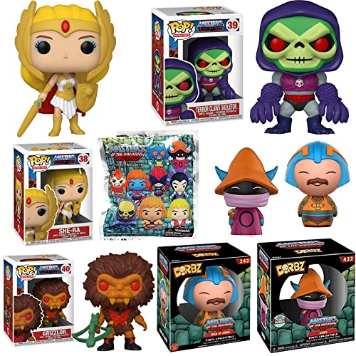 Evil Warrior Grizzlor He-Man and The Masters of The Universe Pop! Horde Figure Bundled with Television Series Orko Exclusive Cartoon & Man at Arms + Skeletor + She-Ra Character Blind Bag 6 Items