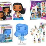 Into The Magical World of Disney Princesses Funko Pop! Bundle: Ariel Translucent Blue EE Exclusive 563 + Pocahontas 1017 W/ Bonus Disney Princess Figural Bag Clip (3 Pcs)