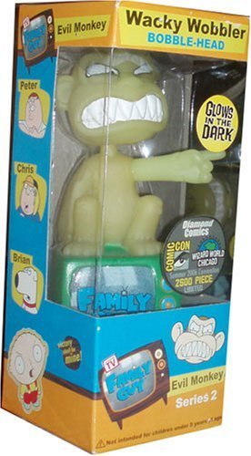 Family Guy Glow in the Dark Evil Monkey Bobble Head Comic Con Exclusive