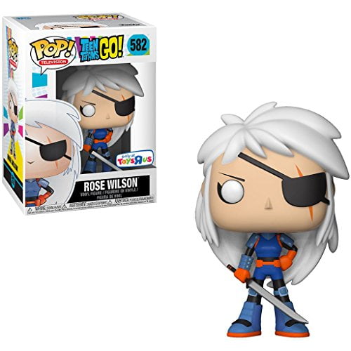Funko Rose Wilson (Toys R Us Exclusive) POP! TV x Teen Titans Go Vinyl Figure + 1 Official DC Trading Card Bundle [#582]