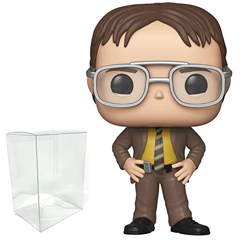 Visit the Funko Store Funko Pop Bundle - 1 The Office: Dwight Schrute Vinyl Figure with PET Plastic Box Protecter