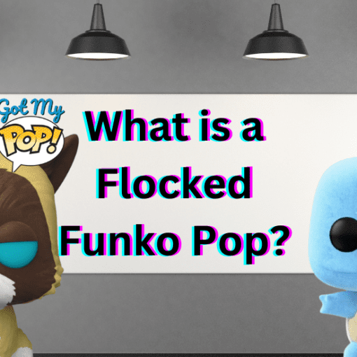 What is a flocked funko pop angry cat and squirtle